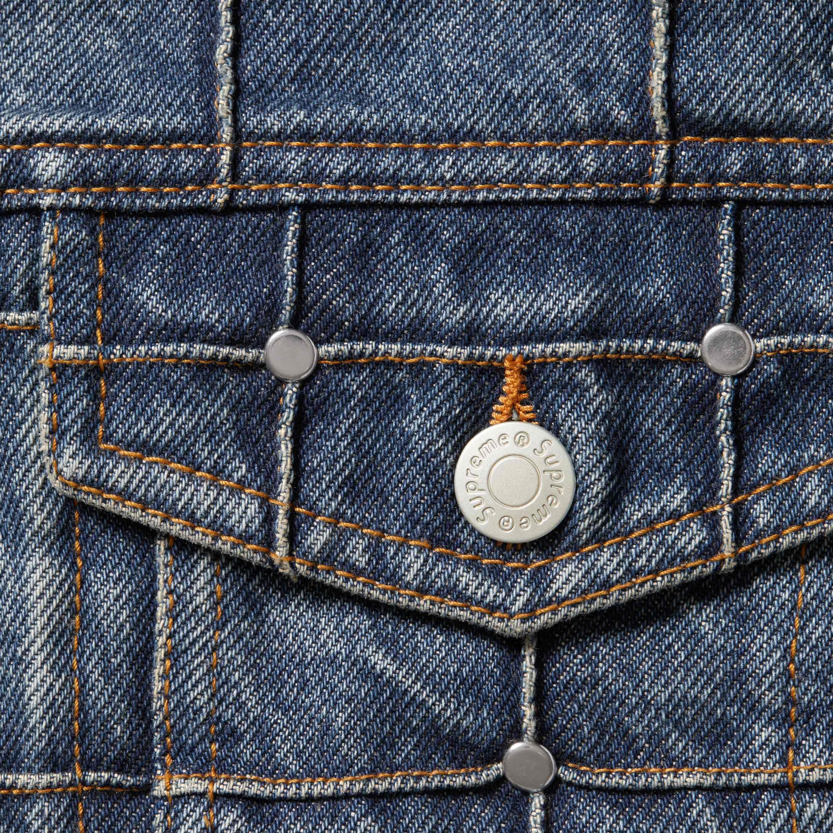 Studded Seam Denim Trucker Jacket view 13